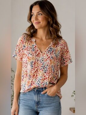 NEW Noracora Ditsy Floral Blouse Large‎ Boho     Cottagecore Meadowcore Feminine